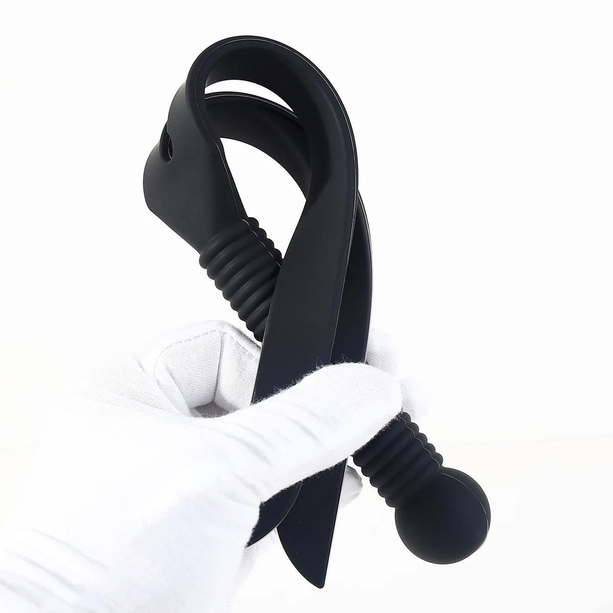 38CM Black Silicone Paddle Slapper Whip BDSM Bondage Sex games Adult Toys Horse Whip Sex Toys for Men Women