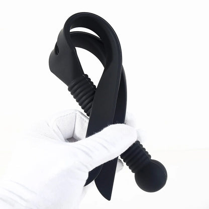 38CM Black Silicone Paddle Slapper Whip BDSM Bondage Sex games Adult Toys Horse Whip Sex Toys for Men Women