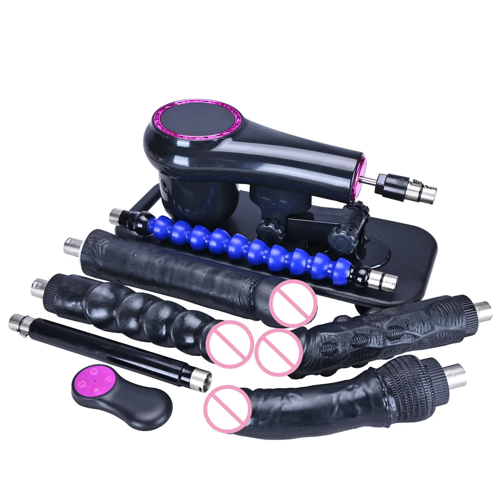 ROUGH BEAST Sex Machine for Woman and men Adjustable Masturbating Pumping with 3XLR Accessories Sex Gun Love Machine for Adult