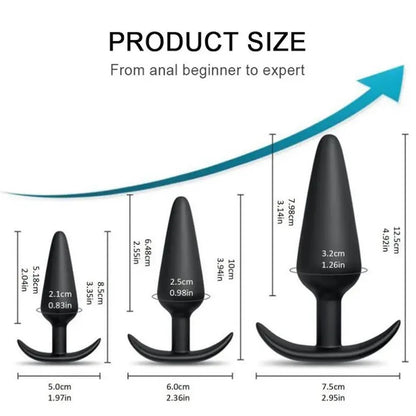 S/M/L Sexy Toys Anal Plug Butt Vibrator Women/Men Soft Silicone Erotic Anal Plug Training Adults Sex Toys for Couple Women Gay
