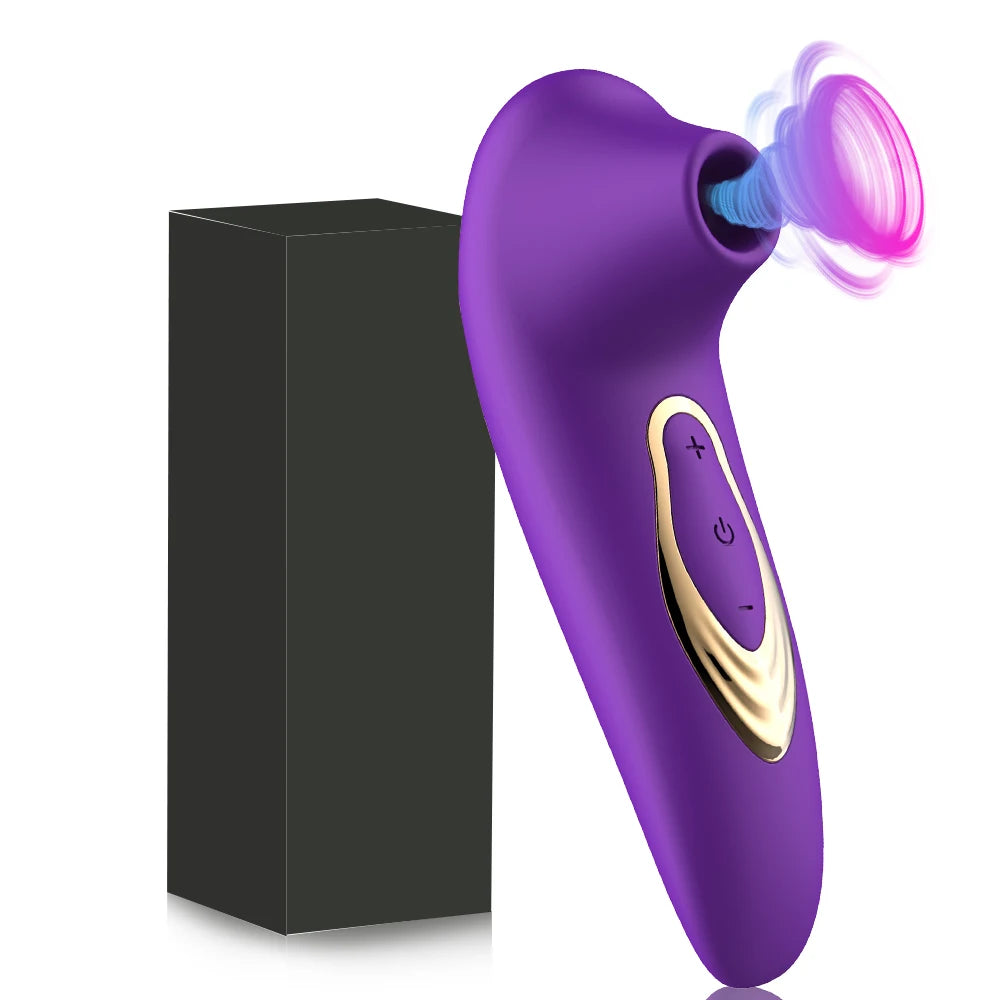 Powerful Suction Cup Clitoral Sucking Vibrator Clitoral Nipple Oral Vacuum Stimulating Massager for Female Masturbation Sex Toy