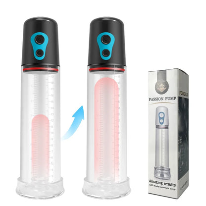 Electric Penis Pump Penis Enlarger Vacuum Pump Sex Toys for Men Penile Bigger Trainer Adult Male Masturbator Penis Enlargement