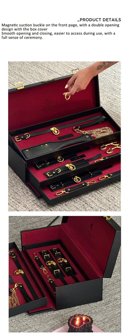 Gift Box Set Bundled Items Sex Collars Handcuffs Ankle Shackles, SP Ankle Shackles Binding Sex Toys SM Products