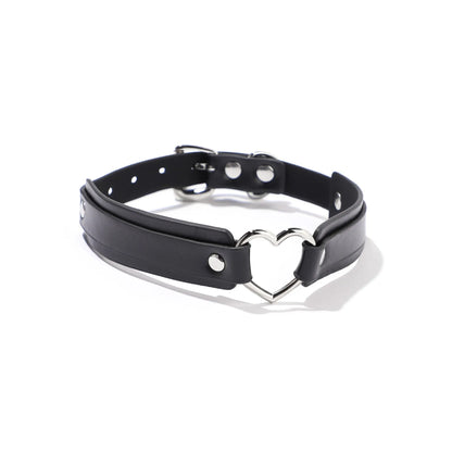 CKQU BDSM Leather Adjustable Neck Collar with Metal Chain & Bell for Adult Bondage Roleplay Luminous Safe Control Hot Sale