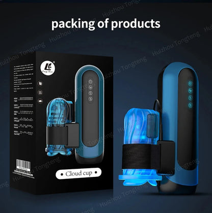 Automatic Male Masturbator Cup with Handle and Cell Phone Holder Penis Pump Sex Machine Stroker Adult Male Sex Toys For Men