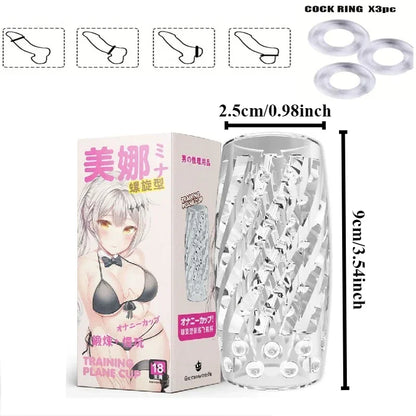 Male Masturbator Transparent Jelly Artificial Vaginal Real Pussy for Men Penis Exerciser Cock Enlarger Suck Sex Toys Erotic 18+