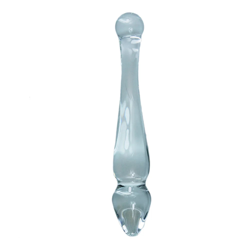 205MM Curved Glass Dildo Bead Glass Butt Plug Due Wand Sex Toy Explore Ass Play Women Man Stimulate Orgasmic Lesbian BackDoor