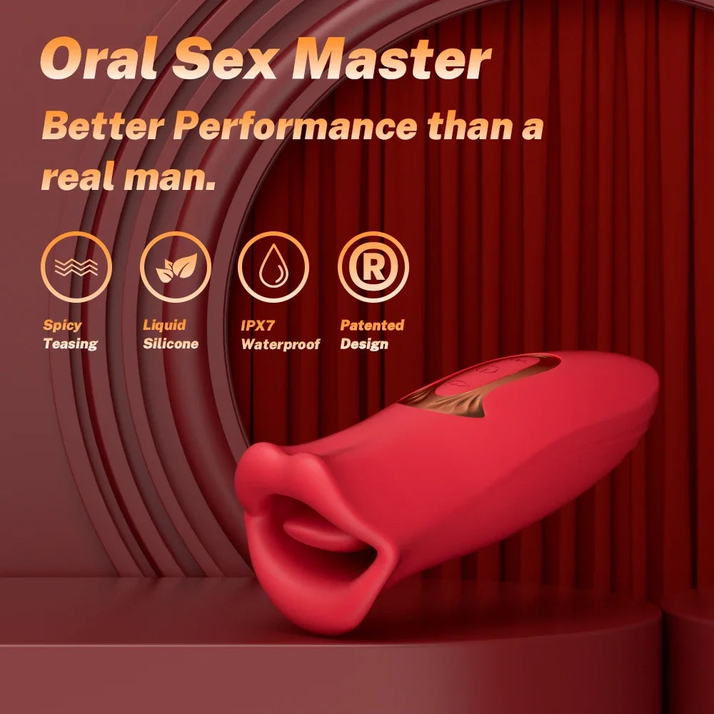 Vibrator Dildo Adult Sex Toys for Women Tongue Licking Sucking Vibrator Rose-Toy Anal Clit Nipple Stimulator Female Masturbation