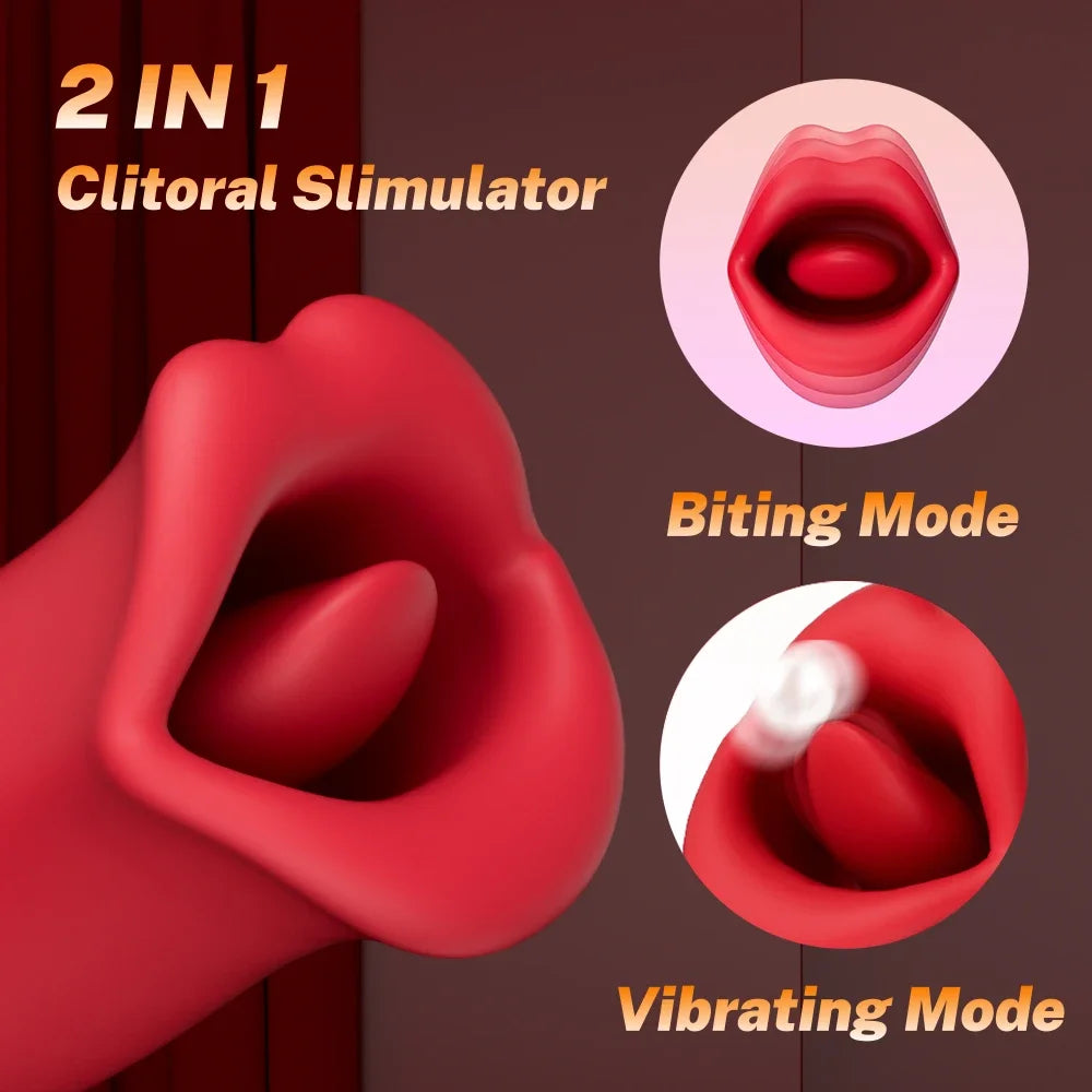 Vibrator Dildo Adult Sex Toys for Women Tongue Licking Sucking Vibrator Rose-Toy Anal Clit Nipple Stimulator Female Masturbation