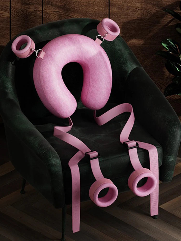 BDSM Sex Pillow Handcuff Open Leg Sex Toy Set SM Hand Restraint Cuffs Legs Split Ankle Cuffs Bondage Gear Couple Adult Games Toy