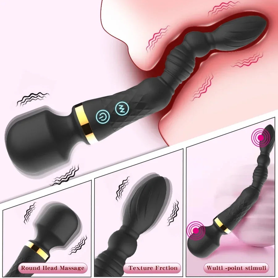 AV Wand Vibrator Handheld Cordless Massager Adult Female Couple Sex Toys Clitoral Stimulation 10 Vibration Modes Rechargeable 18