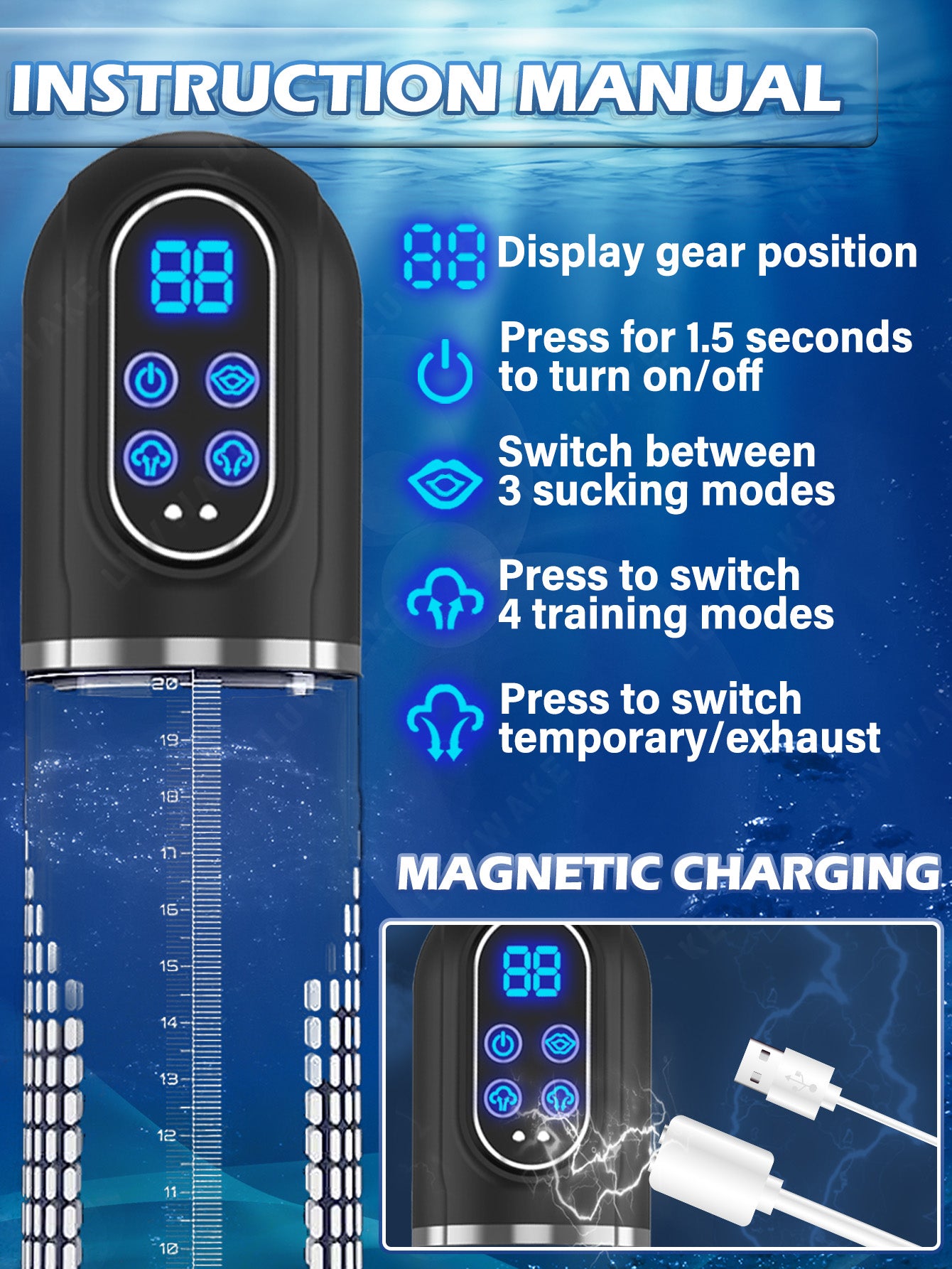 IPX7 Waterproof Electric Penis Pump