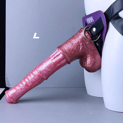 YOCY Realistic Horse Dildo Silicone 13.69 inch Huge Long Dildo For Anal Stimulation G-Spot Penis Cock With Sucker Adult Sex Shop