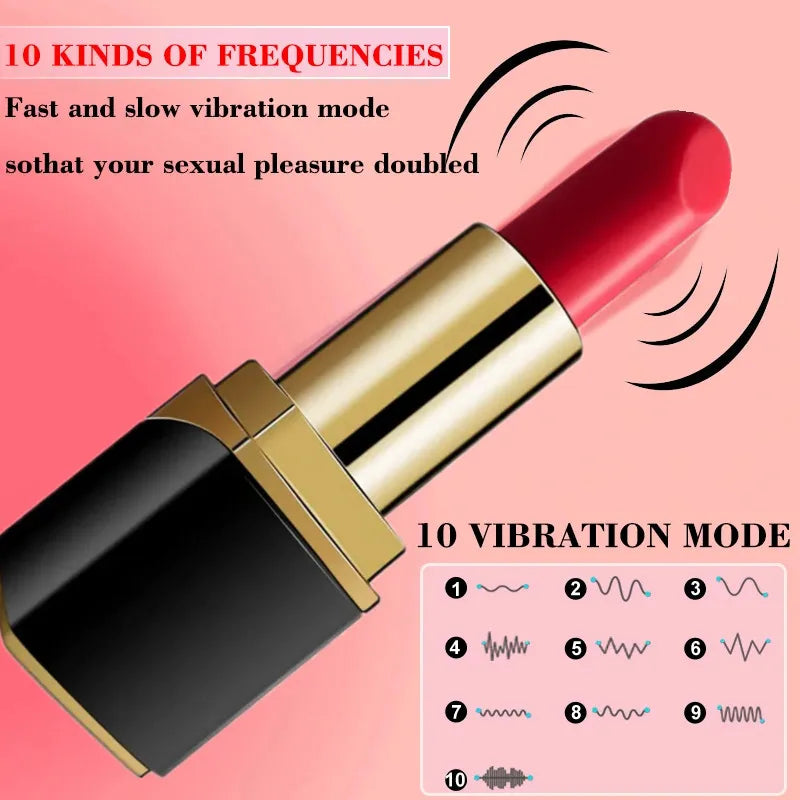 4 Colors Mini Lipstick Vibrator for Women, Powerful Clitoral Stimulation & Nipple Play, Rechargeable Discreet Adult Pleasure Toy