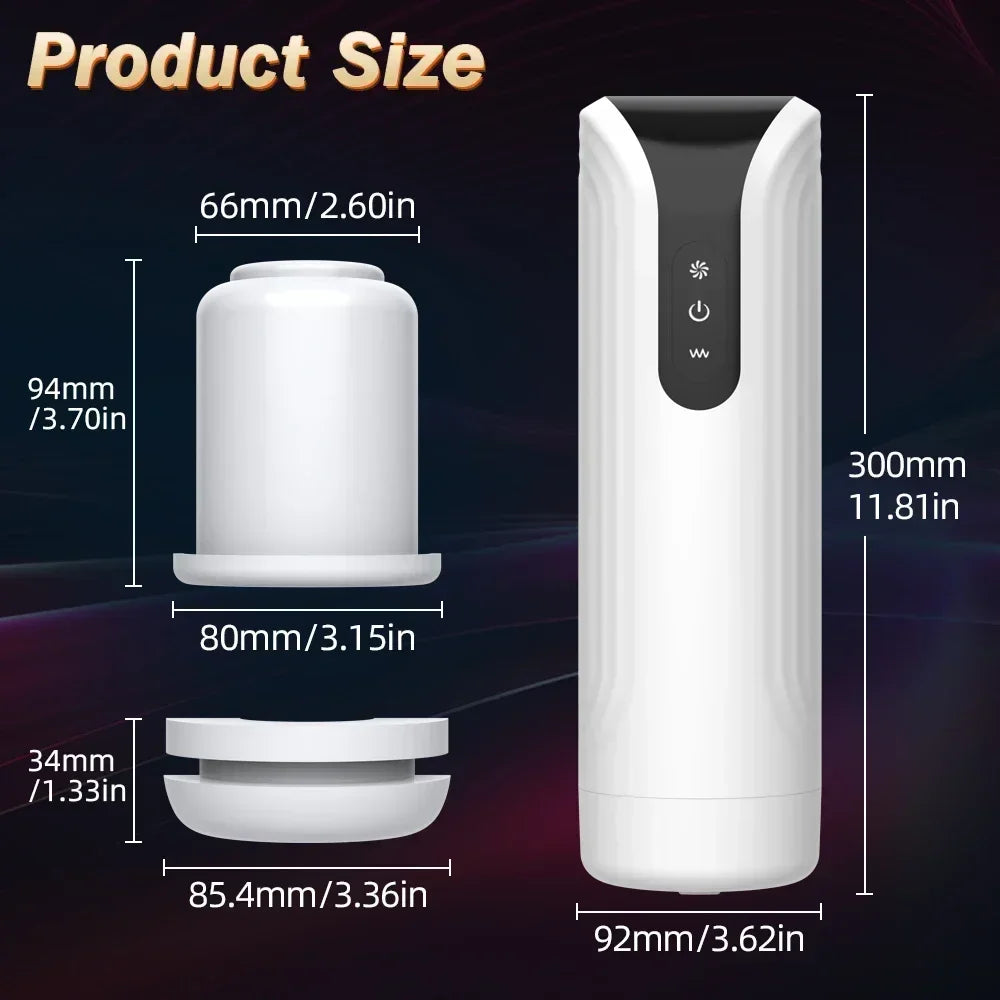 Automatic Telescopic Vibration Heated for Men Pussy Pocket Massager Pocket  Male Masturbator Masturbation Cup Sex Toys Adult 18+