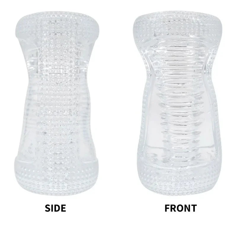 Male Masturbator Transparent Jelly Artificial Vaginal Real Pussy for Men Penis Exerciser Cock Enlarger Suck Sex Toys Erotic 18+