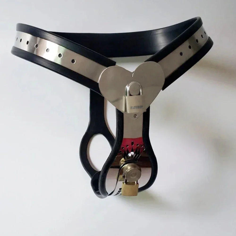 Female Stainless Steel Chastity Belt with Dildo Plug Underwear BDSM Bondage Exotic Chastity Device Flirting Women Toys for Woman