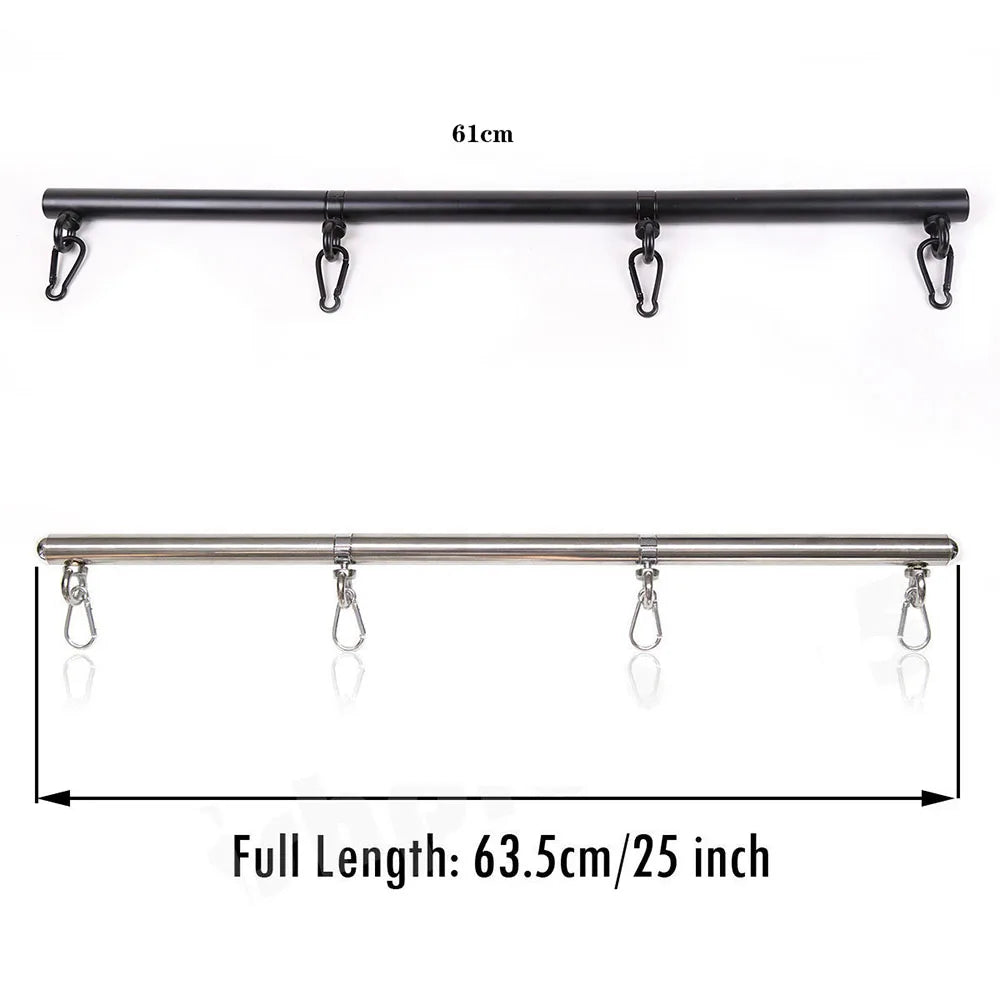 Stainless Steel Adjustable Open Leg Bar Handcuffs Ankle Cuffs Lockable Bondage Set Sex Slave Restraints Dog Collar Sex Toys BDSM