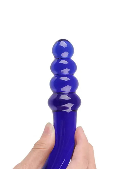 Ribbed G-Spot Sensual Glass Dildo Anal Beads Toys EROTIC Crystal Butt Plug Prostate Massage Masturbation Sex toys for Women men