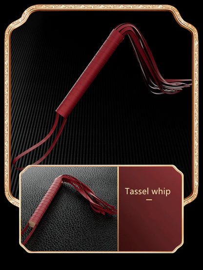Sexy BDSM Leather Plush Bundle Set, Exotic Sex Toy, Gear Collar, Hip, Oral Erotic Bundle, Eye Mask, Whipping Nipple Clip