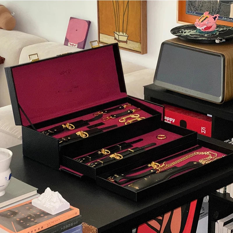 Gift Box Set Bundled Items Sex Collars Handcuffs Ankle Shackles, SP Ankle Shackles Binding Sex Toys SM Products