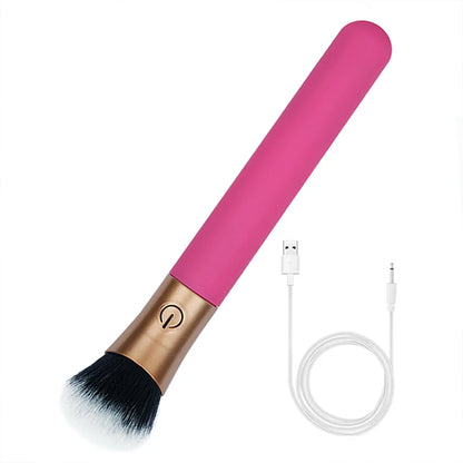 Vibrators Makeup Brush Massagers Strong Shock 10 Modes Vibration Nipple Clitoral Masturbation Stimulator AV Magic Dildo Wand 18+