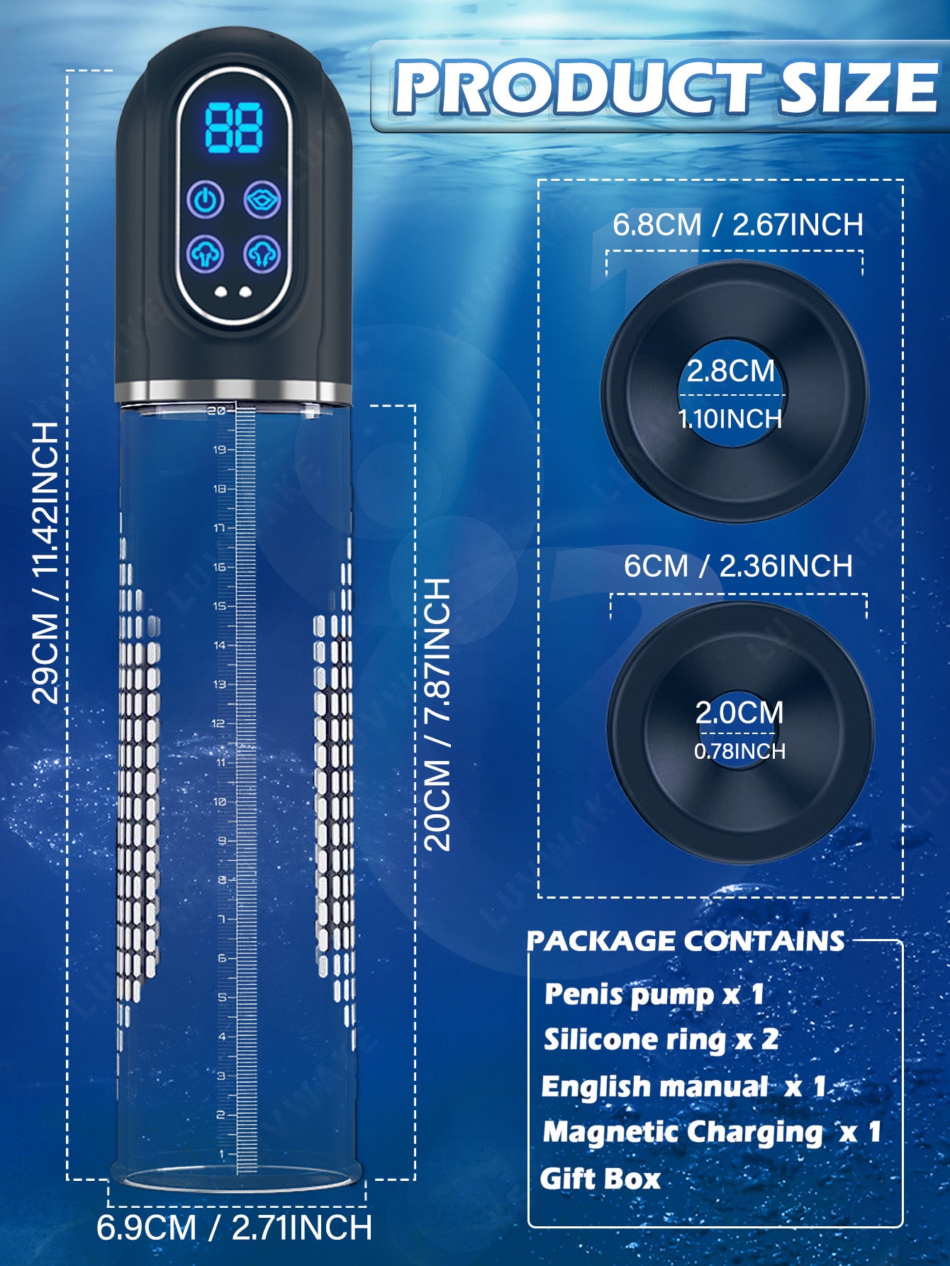 IPX7 Waterproof Electric Penis Pump