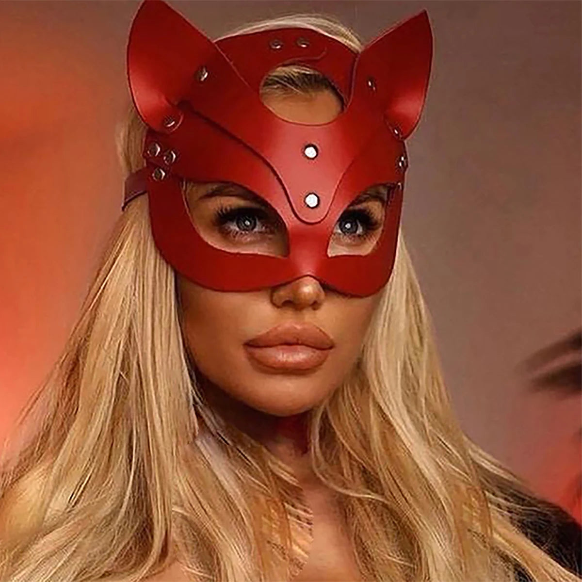Women Exotic Leather Mask Half Face Cat Fox Sexy Cosplay Masks Adult BDSM Sex Games Toy Goth Punk Party Bar Costume Accessories