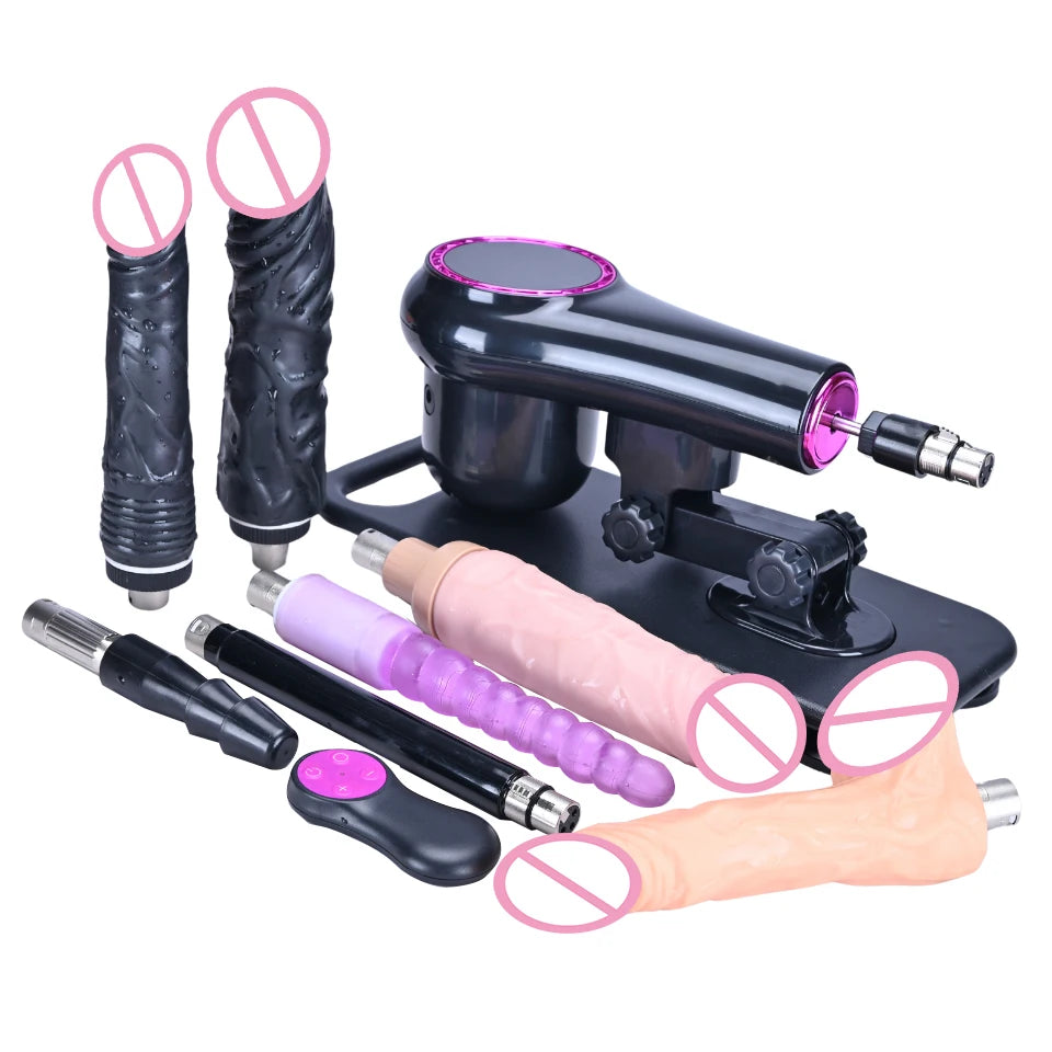 ROUGH BEAST Sex Machine for Woman and men Adjustable Masturbating Pumping with 3XLR Accessories Sex Gun Love Machine for Adult