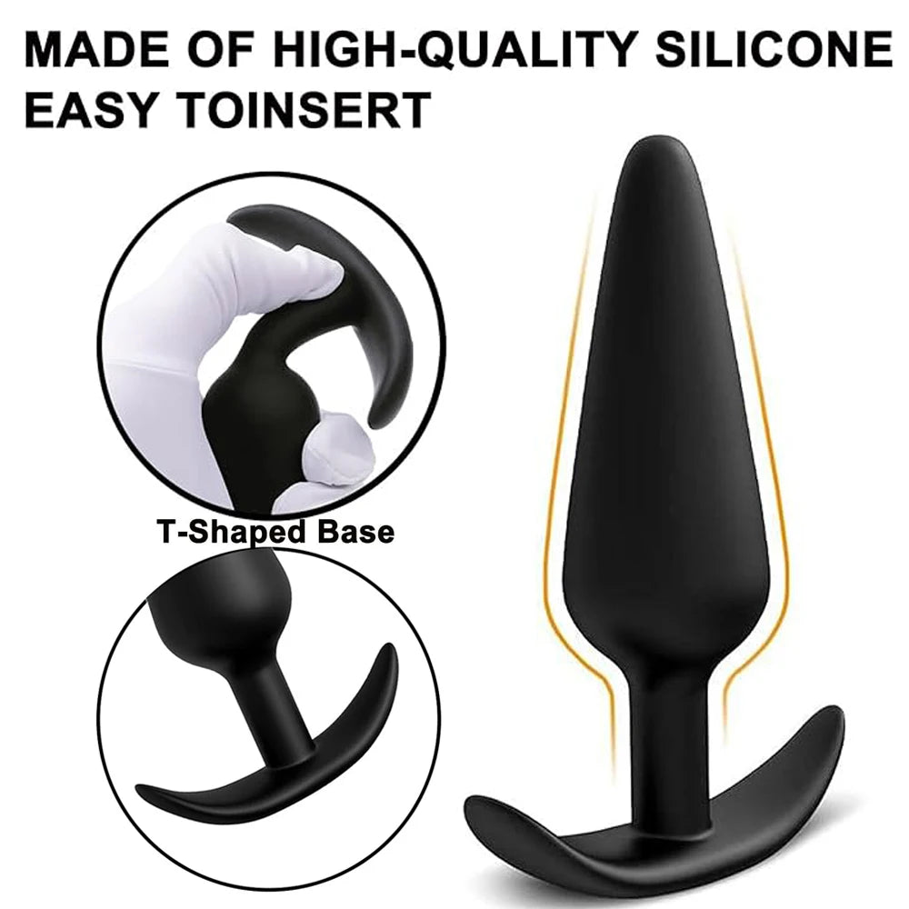 S/M/L Sexy Toys Anal Plug Butt Vibrator Women/Men Soft Silicone Erotic Anal Plug Training Adults Sex Toys for Couple Women Gay