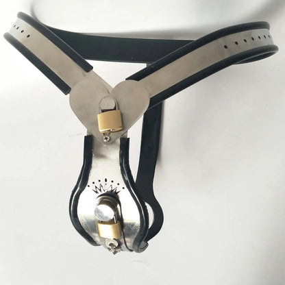 Female Stainless Steel Chastity Belt with Dildo Plug Underwear BDSM Bondage Exotic Chastity Device Flirting Women Toys for Woman