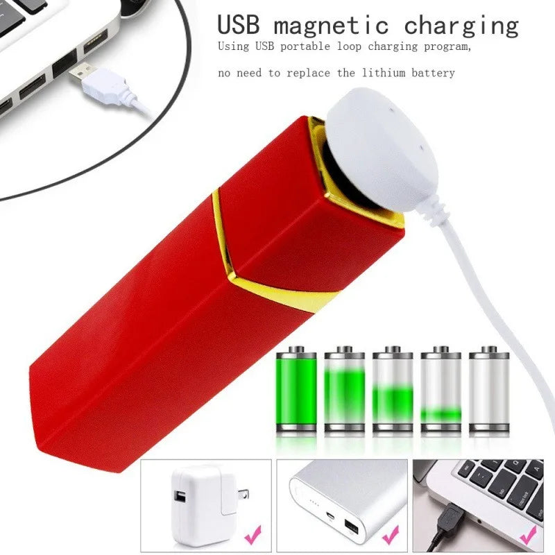 4 Colors Mini Lipstick Vibrator for Women, Powerful Clitoral Stimulation & Nipple Play, Rechargeable Discreet Adult Pleasure Toy