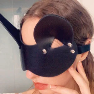 Black Leather Roleplay mask in two styles