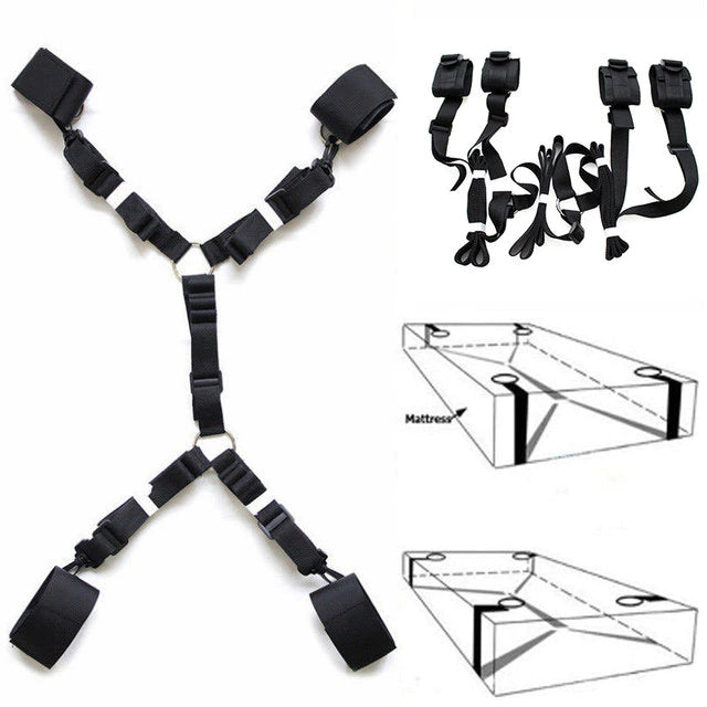 Kit sous le lit, menottes en corde pour masque de bondage sexuel, corde de bâillon
