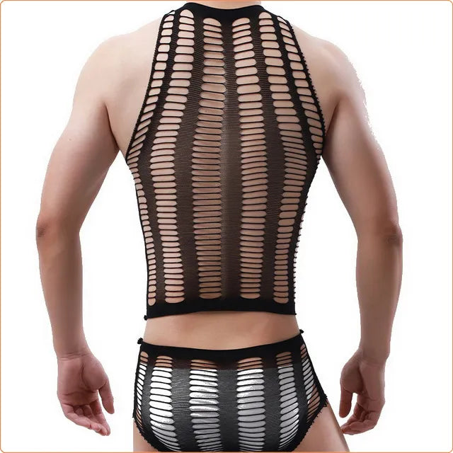 Men's sexy open underwear set