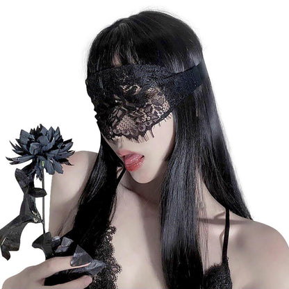 Black White Lace Eye Mask