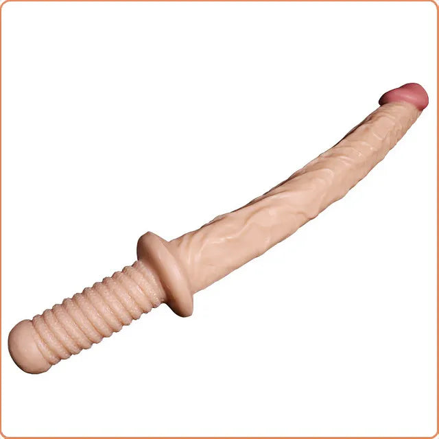 Handle silicone big dildo
