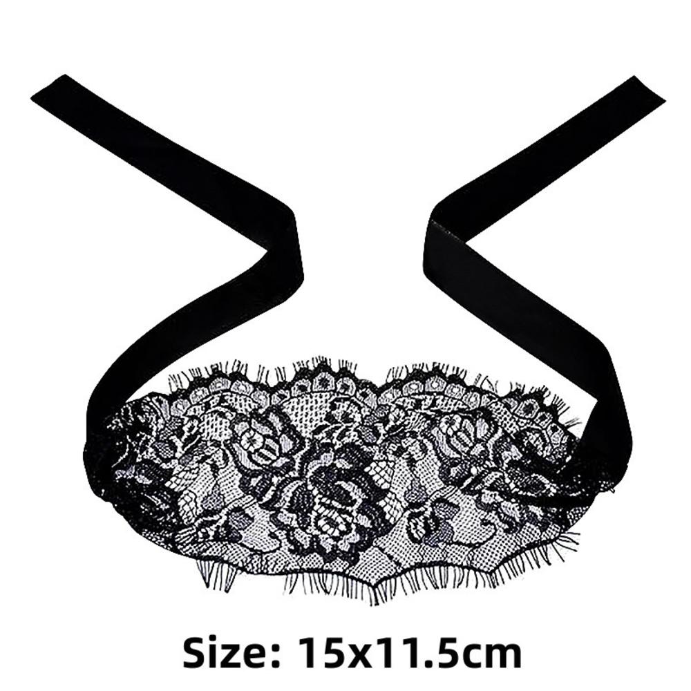 Black White Lace Eye Mask.