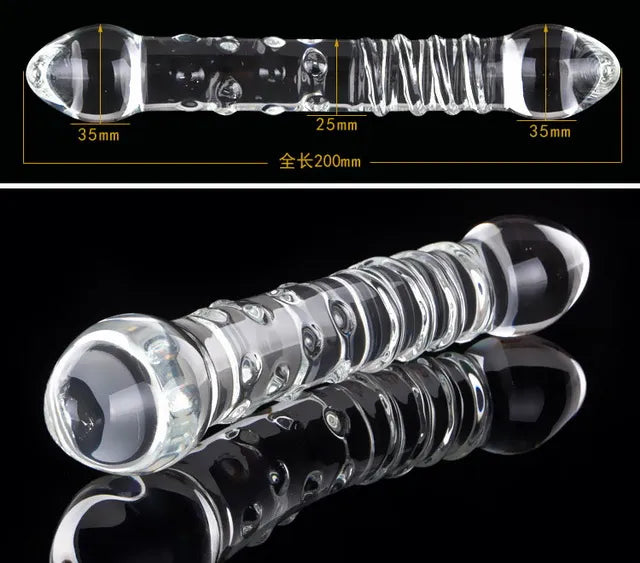 Crystal glass rod fun massage stick.