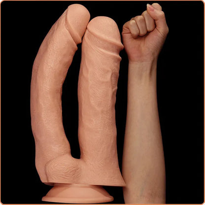 Huge silicone double dildo
