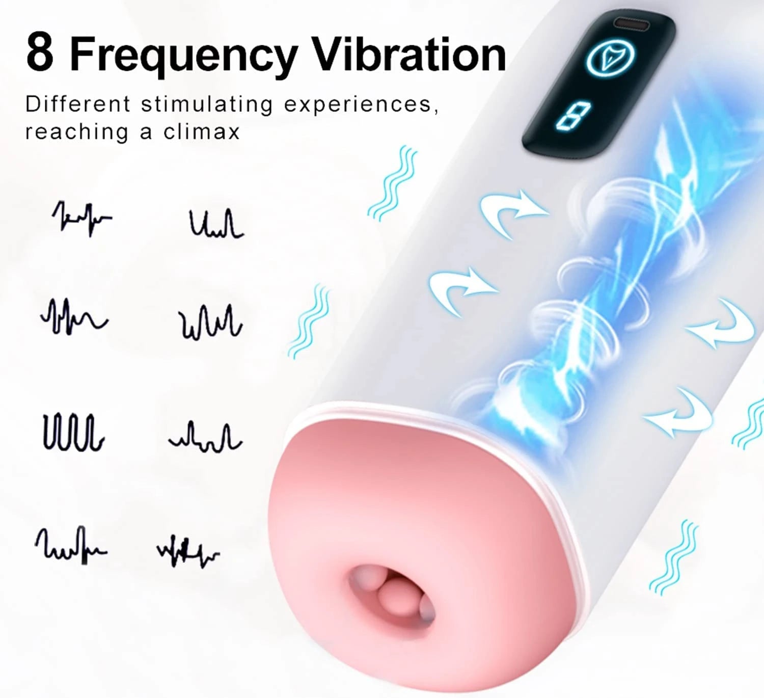 Automatic Male Masturbator - 8 vibration modes.