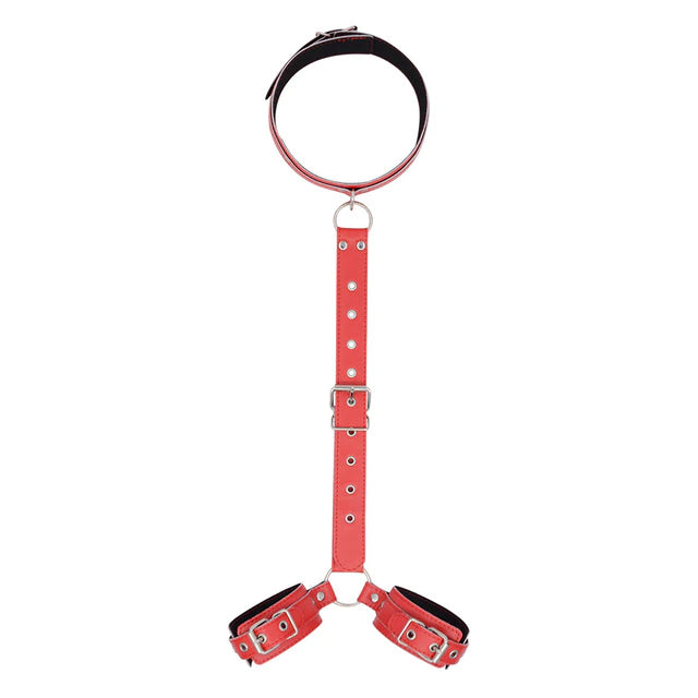 Bondage BDSM Kit Adult Handcuffs and neck Cuff.
