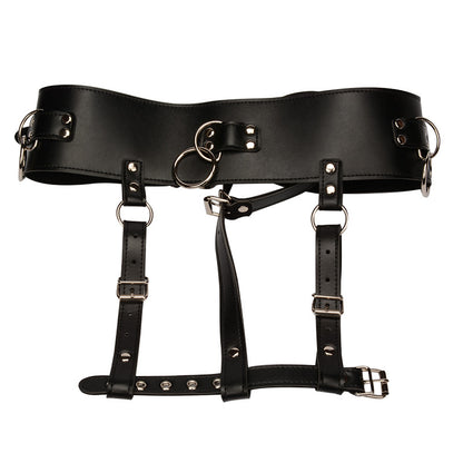 Strict Leather Forced Orgasm Belt for the Hitachi Magic Wand
