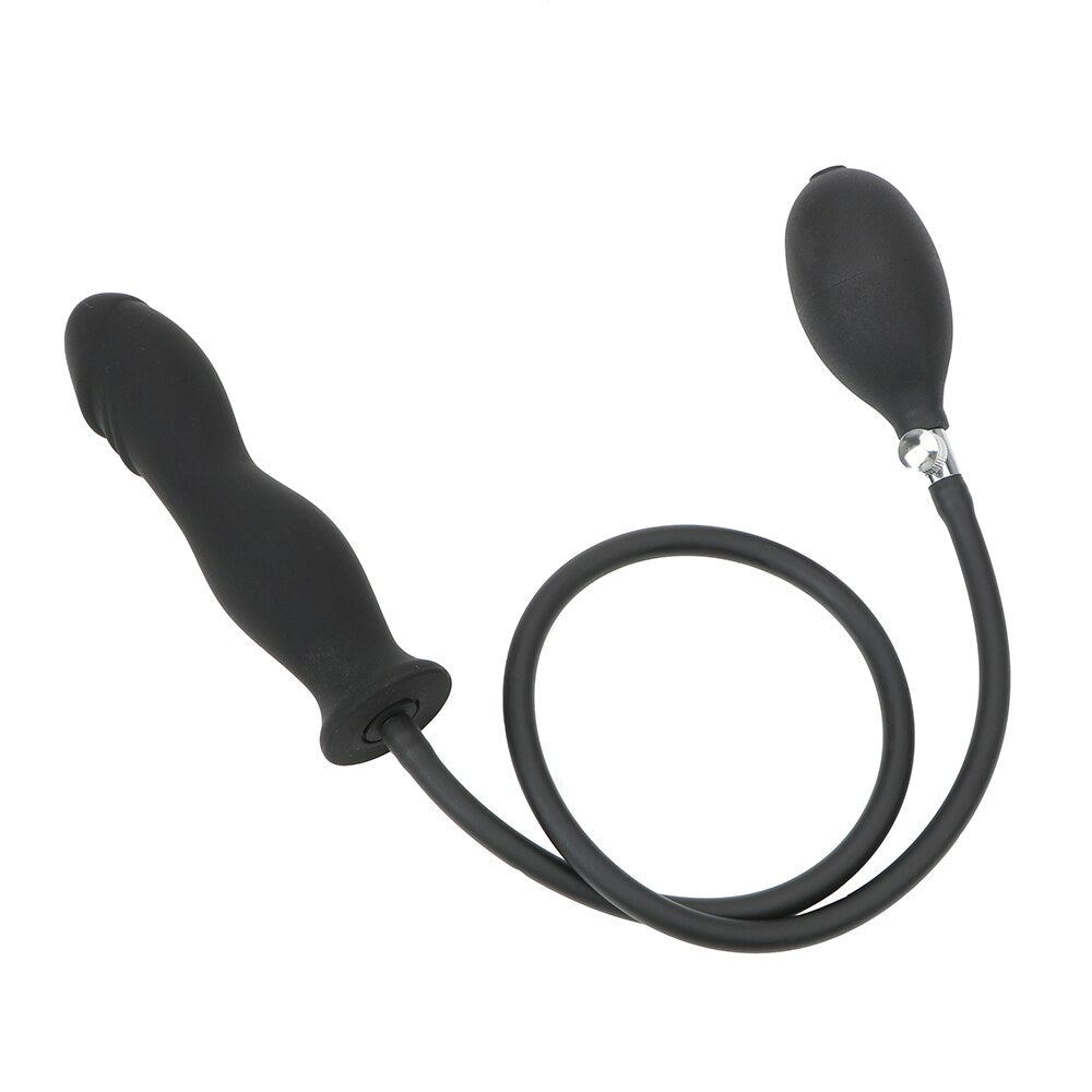 Inflatable Silicone Anal Dilator Butt Plug - Adjustable Expansion for Prostate Massage