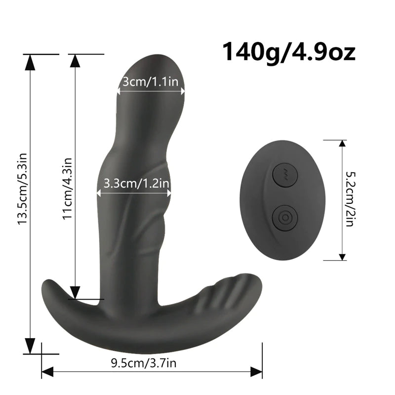 360 Degree Prostate Massager Rotating Anal Vibrator.