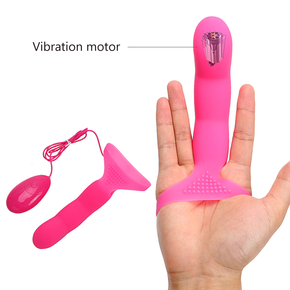 Finger G-spot Strap On 7 Speeds Clitoral Stimulator