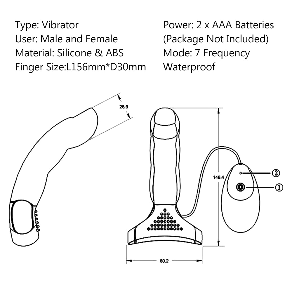 Finger G-spot Strap On 7 Speeds Clitoral Stimulator