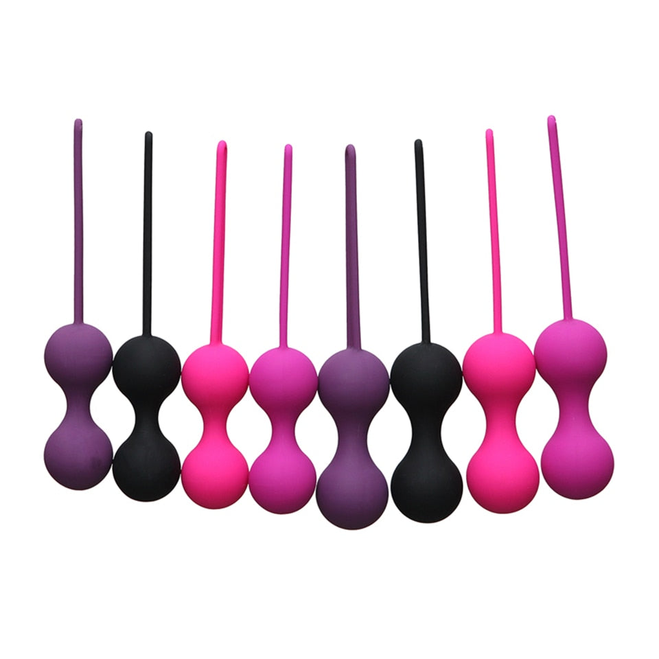 3PCS Silicone Kegel Balls - Ben Wa Vagina Muscle Trainer for Women - S, M, L Sizes - Smart Kegel Exercise Balls