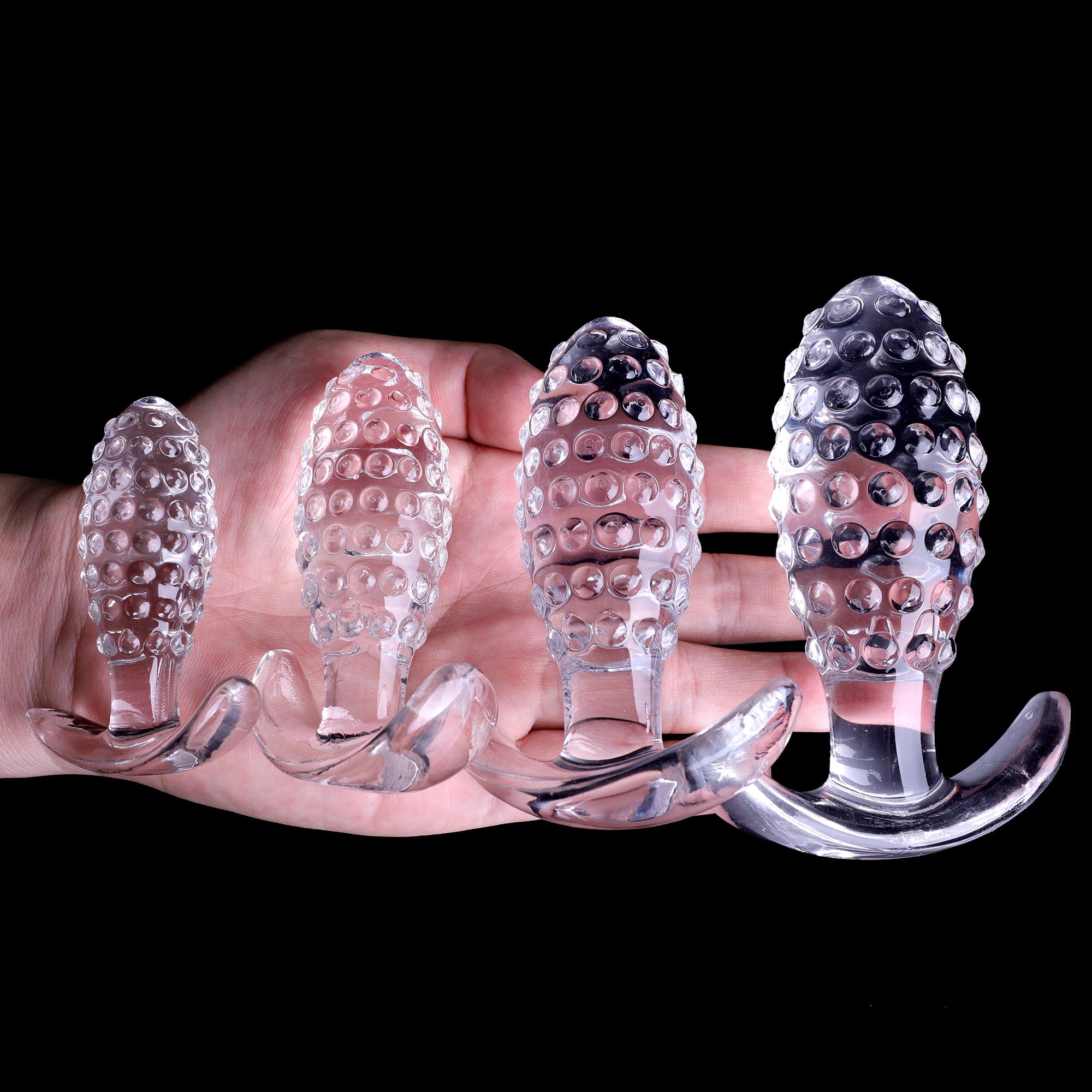 Silicone Pineapple Anal Plug - Crystal Textured Design for Enhanced Pleasure - Available in XS, S, M, L Sizes