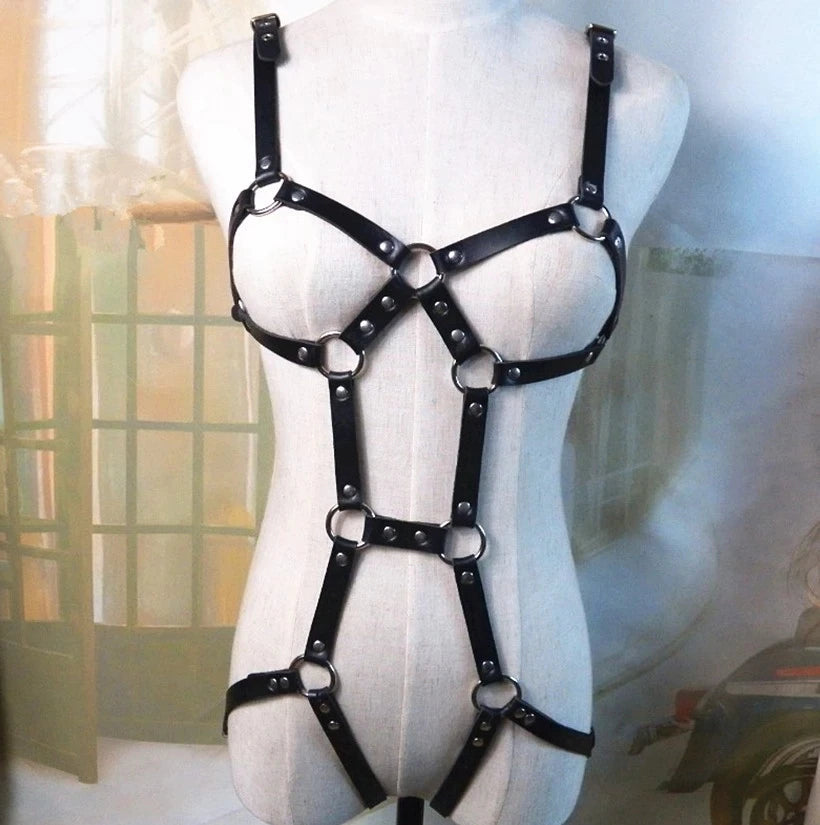 BDSM Body Bondage Bra Garter.